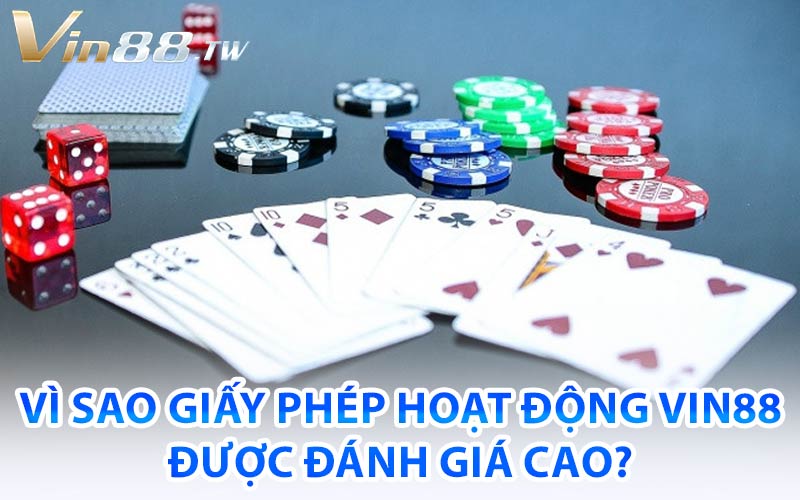 giấy phép hoạt động vin88